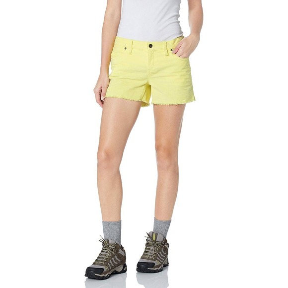 $78 CARVE DESIGNS OAHU 4" mini cord surf chill shorts stretch yellow size 6 - Picture 4 of 4